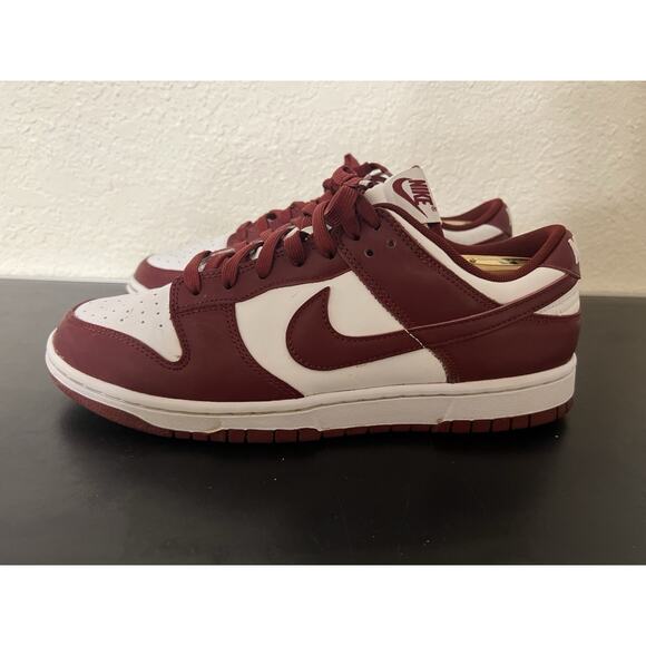 Size 10 Nike Air Dunk Low Retro Team Red Burgundy White DD1391-601 Sneakers Men - Picture 5 of 11